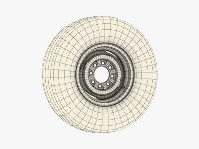 VINTAGE WHEEL AND TIRE 11 3D model