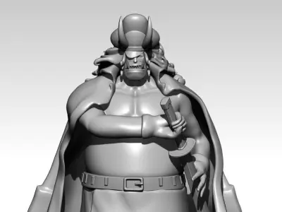 Sasaki - team Kaido - Onepiece - split part 3D print model