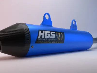 2-Stroke HGS Motocross Exhaust 3D model