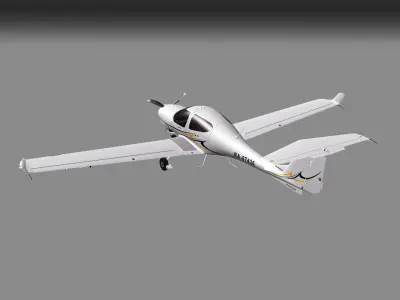 Diamond DA40 Low-poly 3D model