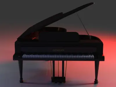 3D Grand Piano 3D model