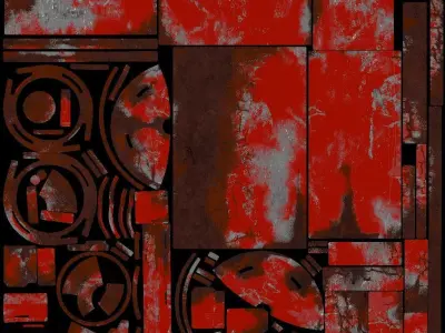 Side-Rusted Long Gas Cylinder Low-poly 3D model