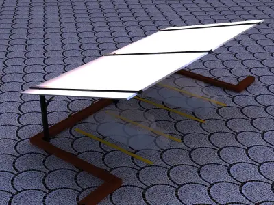 Car Parking Area Model Low-poly 3D model