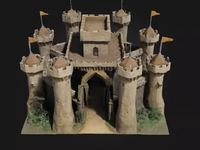 Fortress of Serenity  Stronghold of Peace and Strength 3D model