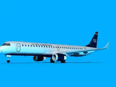 Embraer Emb-190 US Airways 3D model