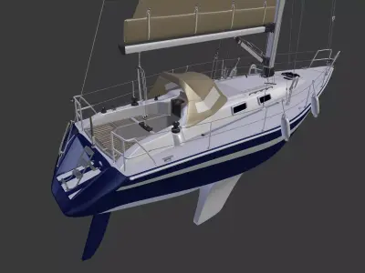 Detailed Sailing Ship 3D model