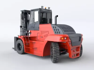 Huge Rigged Forklift 3D model