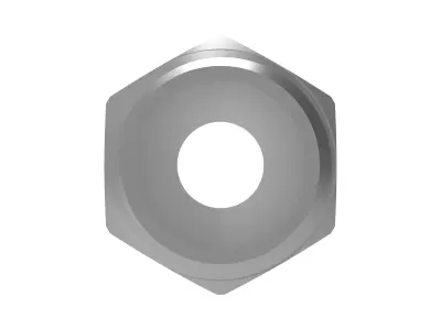 Straight Connector 1-4 NPT Male Low-poly 3D model