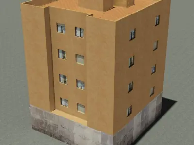 Building residential Low-poly 3D model purchase
