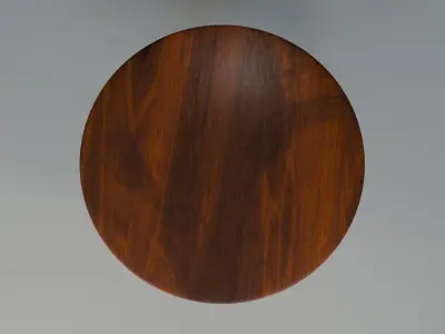 Free Elegant Round Wooden Table Free 3D model