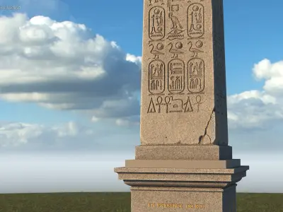 Luxor Obelisks Paris France 3D model