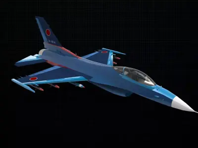 Mitsubishi F-2 3D model buy