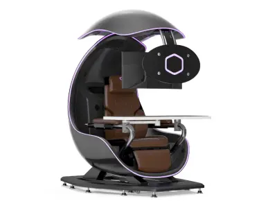 Immersive Gaming Station Immersive Cooler Master ORB X Black 3D model