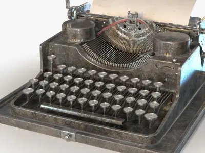 Retro Typewriter 0001 3D model