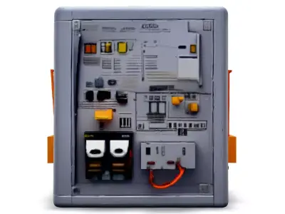 SciFi Power Supply Unit Low-poly 3D model