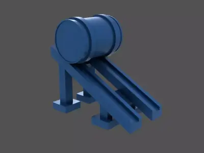 Littorio Class depth charges aft - Commercial lic - 1-200 scale 3D print model