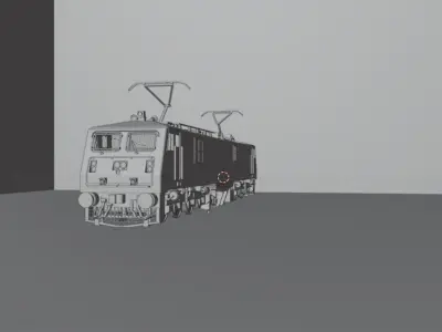 Indian Railways Engine WAP 7 Low-poly 3D model