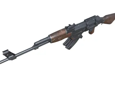 23-Assault-Rifle-AK-47-gun model 3d game ready model Low-poly 3D model
