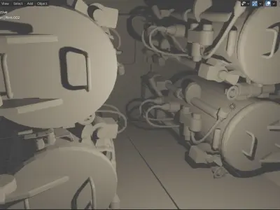 submarine 3D model V2