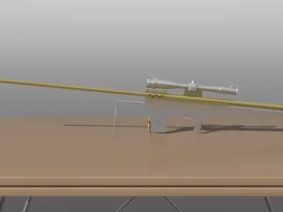 sniper 50bmg Low-poly 3D model