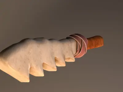 weapon wooden sword Low-poly 3D model