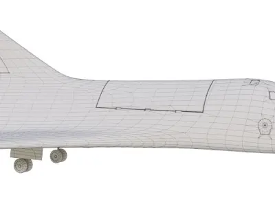 Spaceship And Satellite Low-poly 3D model