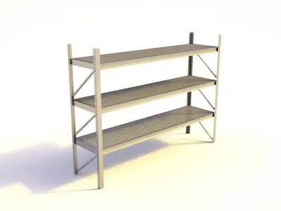 Regal metal shelving rack 3D model