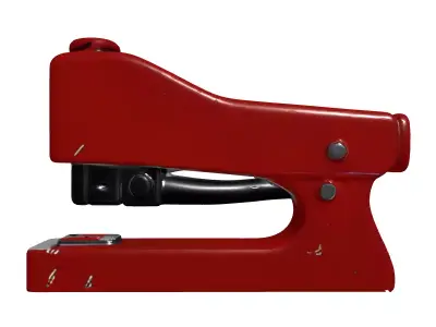 Vintage Red Office Stapler Low-poly 3D model