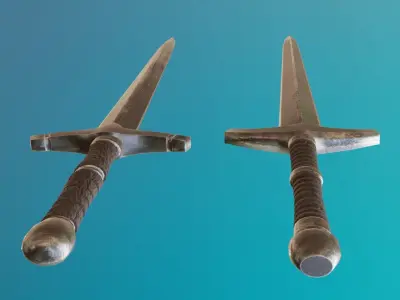 Two low-poly swords 3D models Low-poly 3D model purchase
