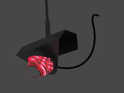 Antenna Bracket with Light 3D model
