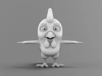 Cartoon Rooster 3D model purchase