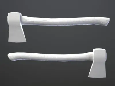 Old Axe for Wood Low-poly 3D model
