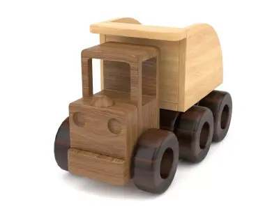 Wooden toy truck 22 3D model