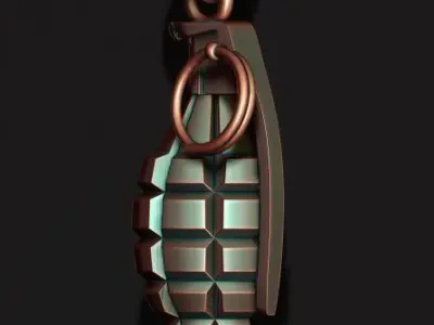 Grenade pendant 3D print model