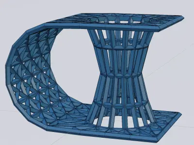 Wormhole Lattice Desk Sculpture and Pen Holder   3D print model