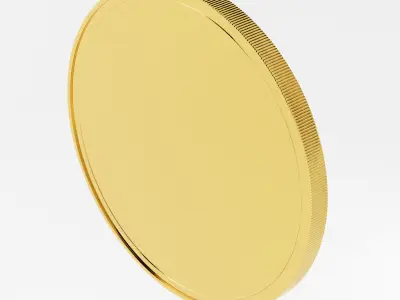 High-Resolution 3D Model of a Gold Coin 3D model