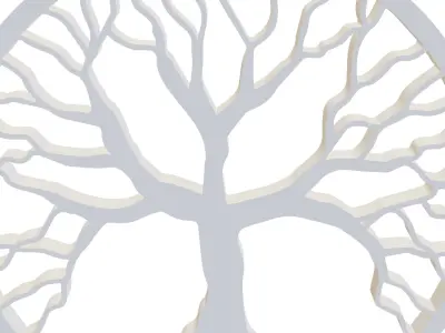 TREE H 40mm W 40 mm 2mm thick 3D model