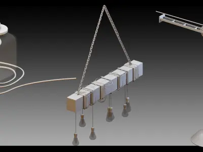 50- Industrial lightings 3D model