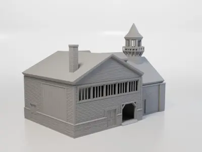 Model Railway - HO Scale - Industrial Icehouse Storage 3D print model