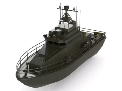 patrol boat 3D model by PolySpectra - PBR