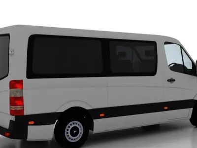 Mercedes Benz Sprinter L2H1 2009 Passenger UK 3D model