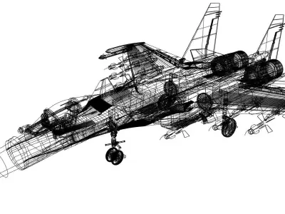 Sukhoi SU-33 3D model purchase