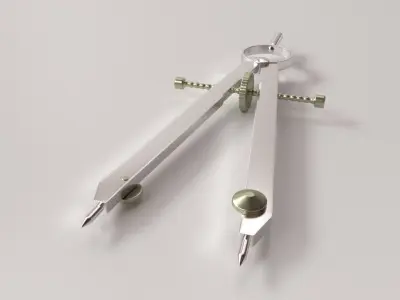 Compasses metal compass 3D model