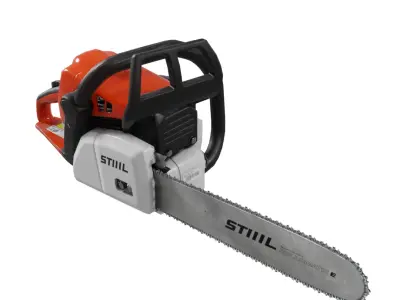Chainsaw Stihl 250 like 3D model - lowpoly game-ready PBR VR AR Low-poly 3D model