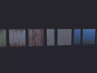 Fence Wood Low-poly 3D model