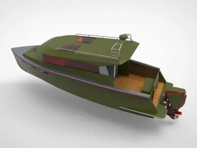 combatan boat 3D model