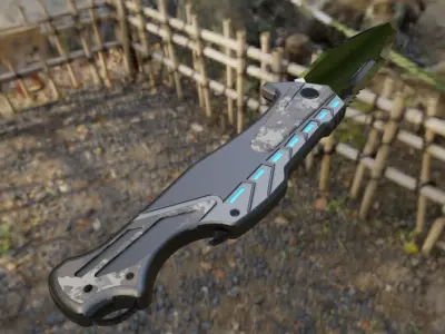 Scifi Knife Damas lame  Low-poly 3D model