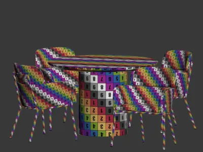 Dining Set 72 3D model