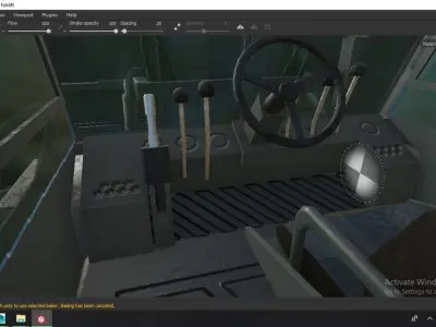 Forklift game ready low poly PBR model Low-poly 3D model