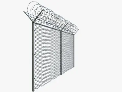 Chain Link Fence 3D model